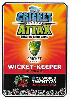 2014 Topps Cricket Attax ICC World Twenty20 #20 Matthew Wade Back