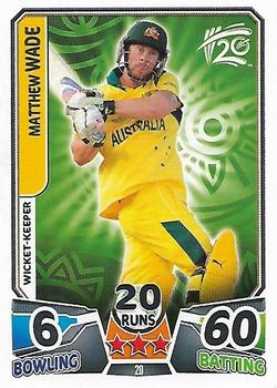 2014 Topps Cricket Attax ICC World Twenty20 #20 Matthew Wade Front