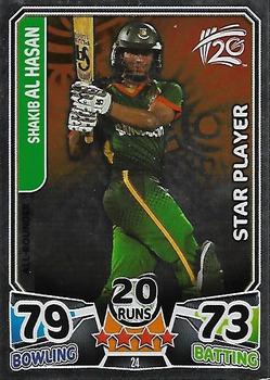2014 Topps Cricket Attax ICC World Twenty20 #24 Shakib Al Hasan Front