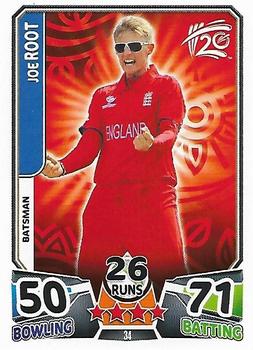 2014 Topps Cricket Attax ICC World Twenty20 #34 Joe Root Front