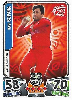 2014 Topps Cricket Attax ICC World Twenty20 #36 Ravi Bopara Front