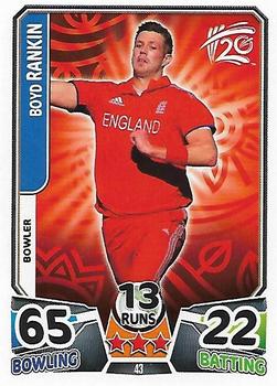 2014 Topps Cricket Attax ICC World Twenty20 #43 Boyd Rankin Front