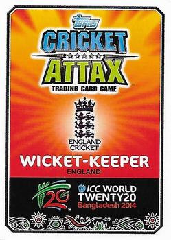 2014 Topps Cricket Attax ICC World Twenty20 #45 Jonny Bairstow Back