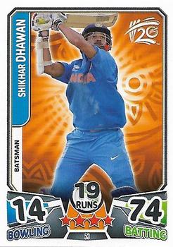 2014 Topps Cricket Attax ICC World Twenty20 #53 Shikhar Dhawan Front