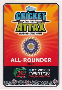 2014 Topps Cricket Attax ICC World Twenty20 #56 Piyush Chawla Back