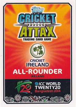 2014 Topps Cricket Attax ICC World Twenty20 #63 John Mooney Back