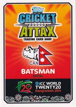 2014 Topps Cricket Attax ICC World Twenty20 #66 Gyanendra Malla Back