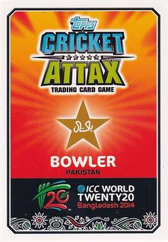 2014 Topps Cricket Attax ICC World Twenty20 #90 Mohammad Irfan Back