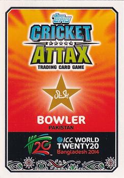 2014 Topps Cricket Attax ICC World Twenty20 #92 Umar Gul Back