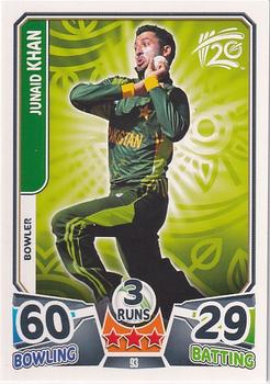 2014 Topps Cricket Attax ICC World Twenty20 #93 Junaid Khan Front