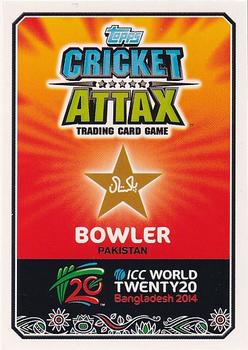 2014 Topps Cricket Attax ICC World Twenty20 #94 Saeed Ajmal Back
