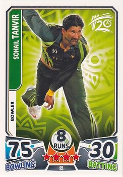 2014 Topps Cricket Attax ICC World Twenty20 #95 Sohail Tanvir Front