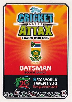 2014 Topps Cricket Attax ICC World Twenty20 #97 Hashim Amla Back