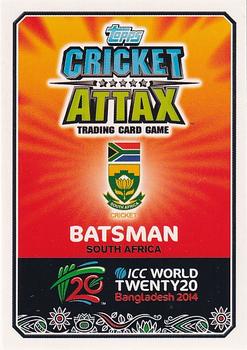 2014 Topps Cricket Attax ICC World Twenty20 #99 Richard Levi Back