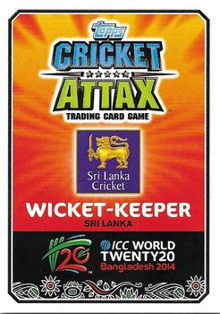 2014 Topps Cricket Attax ICC World Twenty20 #128 Dinesh Chandimal Back