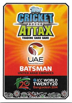 2014 Topps Cricket Attax ICC World Twenty20 #130 Mohammad Azam Back