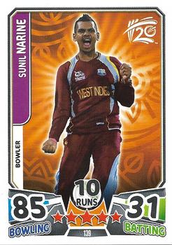 2014 Topps Cricket Attax ICC World Twenty20 #139 Sunil Narine Front