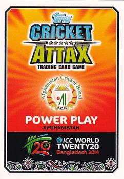 2014 Topps Cricket Attax ICC World Twenty20 #145 Afghanistan Back