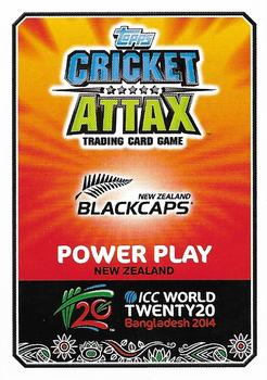 2014 Topps Cricket Attax ICC World Twenty20 #154 New Zealand Back