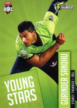2015-16 Tap 'N' Play CA/BBL Cricket - Young Stars #YS-12 Gurinder Sandhu Front