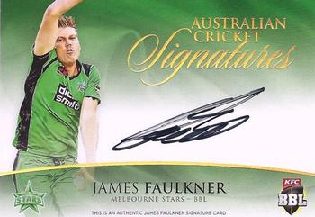 2015-16 Tap 'N' Play CA/BBL Cricket - Australian Cricket Signatures #ACS-6 James Faulkner Front