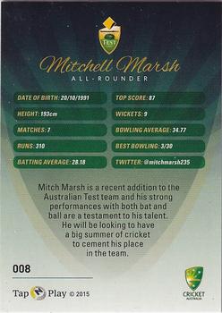 2015-16 Tap 'N' Play CA/BBL Cricket - Silver #008 Mitchell Marsh Back