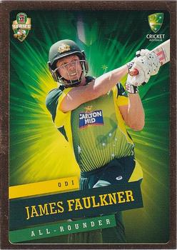 2015-16 Tap 'N' Play CA/BBL Cricket - Gold #019 James Faulkner Front