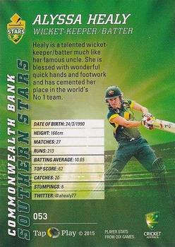 2015-16 Tap 'N' Play CA/BBL Cricket - Gold #053 Alyssa Healy Back