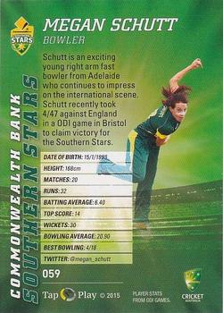2015-16 Tap 'N' Play CA/BBL Cricket - Gold #059 Megan Schutt Back