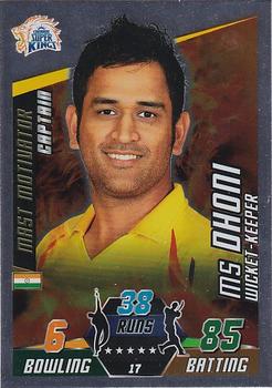 2014-15 Topps Cricket Attax IPL #17 MS Dhoni Front
