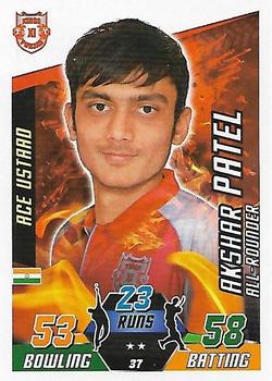 2014-15 Topps Cricket Attax IPL #37 Akshar Patel Front
