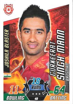 2014-15 Topps Cricket Attax IPL #48 Gurkeerat Singh Mann Front