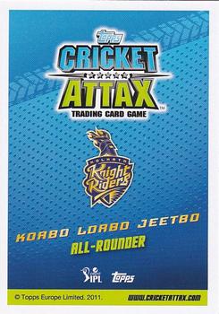 2014-15 Topps Cricket Attax IPL #56 Jacques Kallis Back