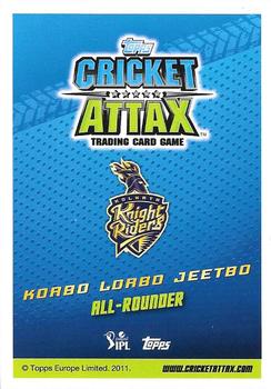 2014-15 Topps Cricket Attax IPL #60 Andre Russell Back