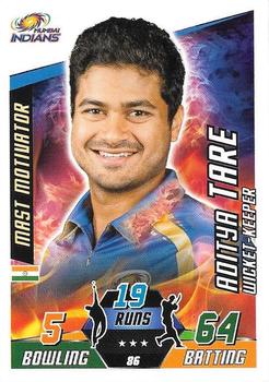 2014-15 Topps Cricket Attax IPL #86 Aditya Tare Front