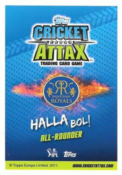 2014-15 Topps Cricket Attax IPL #94 James Faulkner Back