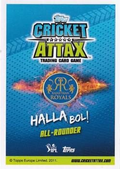 2014-15 Topps Cricket Attax IPL #103 Iqbal Abdulla Back