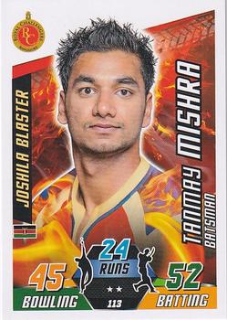 2014-15 Topps Cricket Attax IPL #113 Tanmay Mishra Front