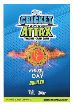 2014-15 Topps Cricket Attax IPL #123 Ashok Dinda Back