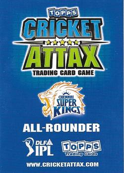 2011 Topps Cricket Attax IPL #NNO Albie Morkel Back