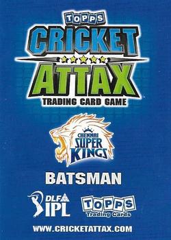 2011 Topps Cricket Attax IPL #NNO George Bailey Back