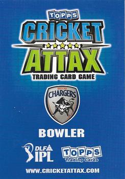 2011 Topps Cricket Attax IPL #NNO Amit Mishra Back