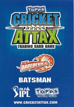 2011 Topps Cricket Attax IPL #NNO Travis Birt Back