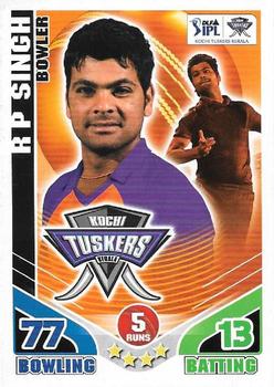 2011 Topps Cricket Attax IPL #NNO RP Singh Front