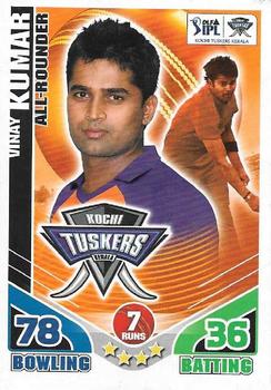 2011 Topps Cricket Attax IPL #NNO Vinay Kumar Front
