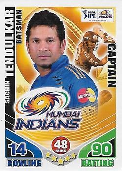 2011 Topps Cricket Attax IPL #NNO Sachin Tendulkar Front
