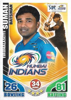 2011 Topps Cricket Attax IPL #NNO Tirumalasetti Suman Front