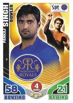 2011 Topps Cricket Attax IPL #NNO Pankaj Singh Front