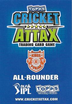 2011 Topps Cricket Attax IPL #NNO Piyush Chawla Back