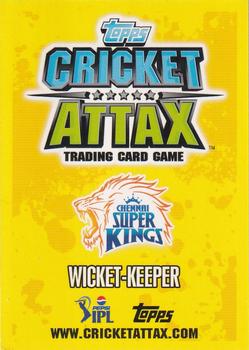 2013-14 Topps Cricket Attax IPL #17 MS Dhoni Back